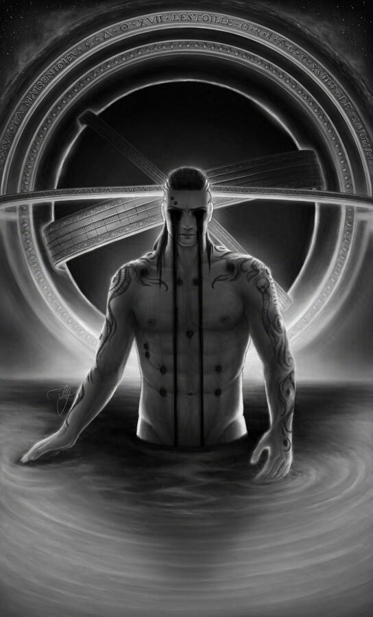 Black Pools / The Star [Inspired by the music&amp;video of this title by Call Me Sleeper; Original character; Warhammer 40k; personal Tarot series]