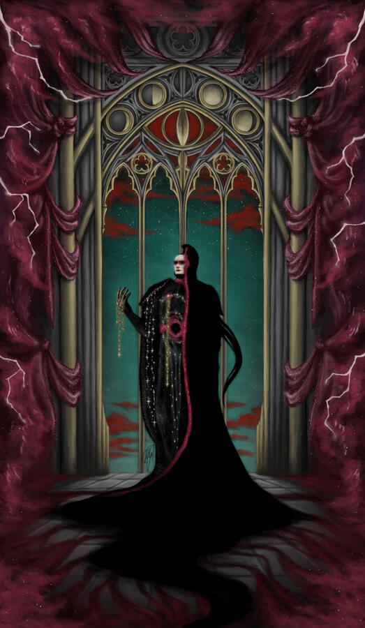 𝑆𝑡𝑜𝑝 𝑡ℎ𝑒 𝑠ℎ𝑜𝑤 [My entry for #WarpGala40k on twitter; Ezekyle Abaddon; Warhammer 40k fanart]