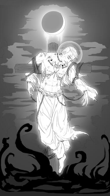 𝐼 𝑡ℎ𝑖𝑛𝑘 𝑦𝑜𝑢&#39;𝑟𝑒 𝑡ℎ𝑒 𝑜𝑛𝑙𝑦 𝑜𝑛𝑒 𝑤ℎ𝑜 𝑐𝑎𝑛 𝑢𝑛𝑑𝑜 𝑖𝑡. [Graham McNeill: Luna Mendax; Torgaddon and Loken; Warhammer 40k fanart]